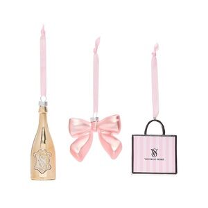 Victoria’s Secret Collector's Edition 3-Piece Holiday Glass Ornaments Gift Set